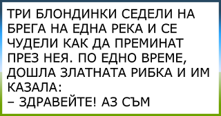 [ВИЦ] ~ Три блондинки седели на брега на една река