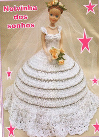 Vestido de Noiva - revista Bonecas em Crochê - Coleção Fazendo Artesanato