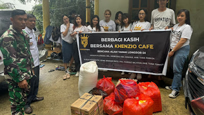  [Berbagi Kasih] Pemilik Khenzio Cafe dan Karyawan Peduli Korban Tanah Longsor Palangka