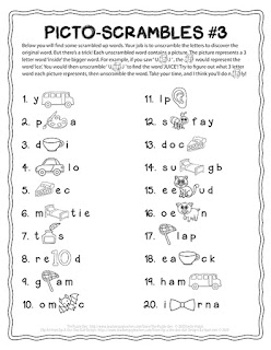  The Puzzle Den - Picto-Scrambles #3