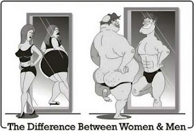 Mirarse al espejo - hombres vs mujeres