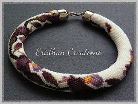 beaded crochet necklace