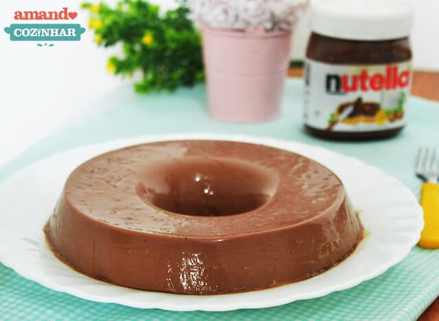 pudim de nutella sem forno