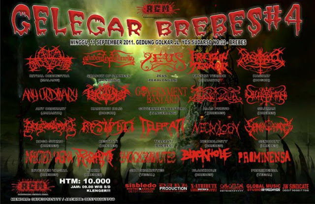 Acara acara metal underground indonesia - Flayer Famlet GELEGAR BREBES #4