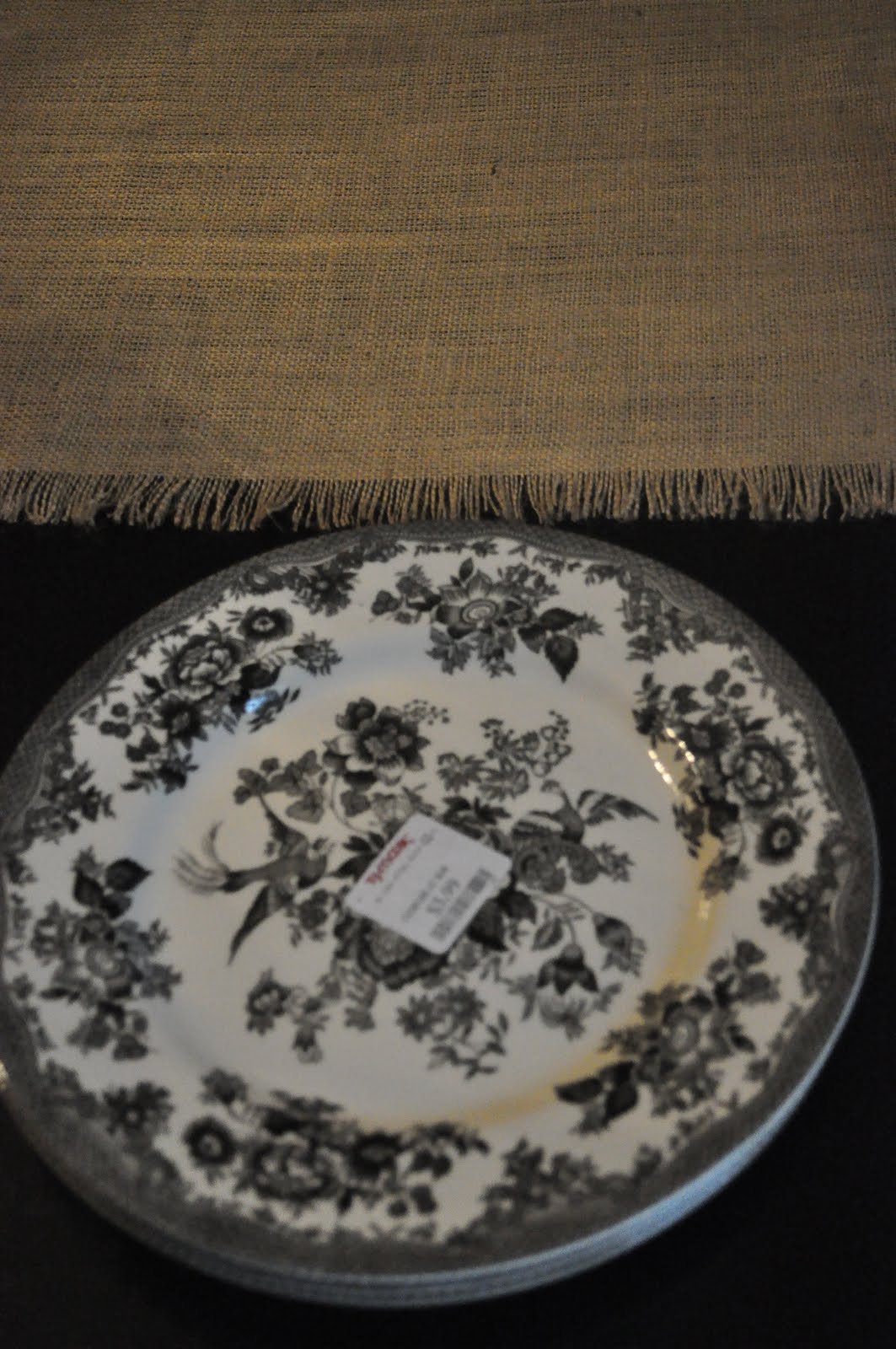 Burlap Table Runner in under