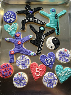 Yoga Themed cookie platter