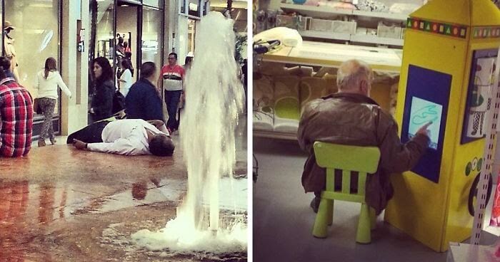 Hilarious Pictures Of Miserable Men Waiting While Their Wives Were