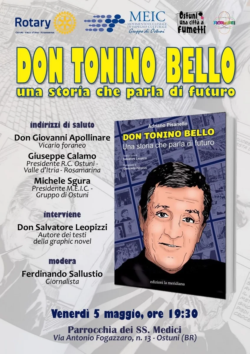 Ostuni, venerdì 5 maggio la presentazione del libro a fumetti 'Don