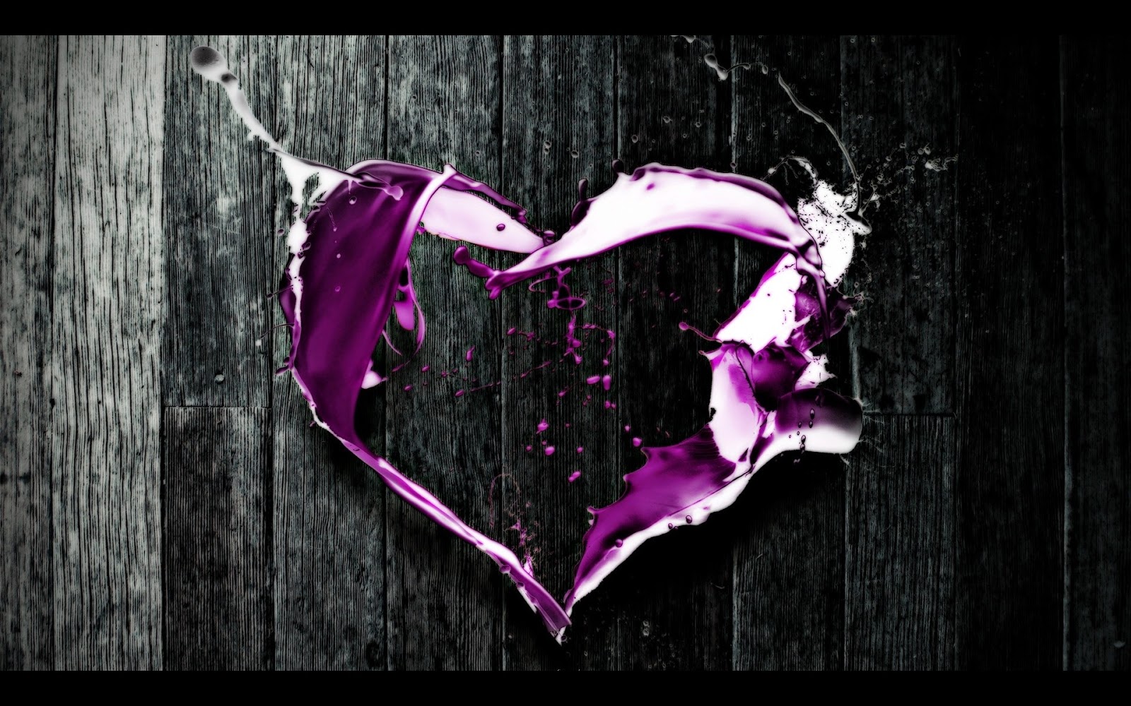 Purple Heart Abstract Art HD Wallpaper Love Wallpapers 