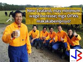Around 45,000 Overseas Filipino Workers (OFWs) in New Zealand will be getting an increase in their monthly salary starting this April.  This is after the New Zealand government increased its worker's minimum wage.  This good news is confirmed by the Philippine Overseas Labor Office (POLO) in Canberra, Australia. New Zealand is under the jurisdiction of POLO-Australia.