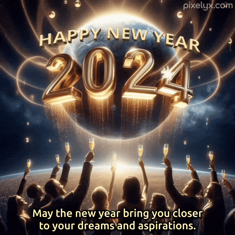 Animated Happy New Year 2024 Wishes Images