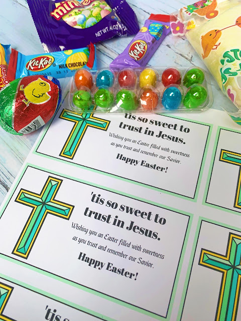 'Tis so sweet to trust in Jesus Easter printable @michellepaigeblogs.com