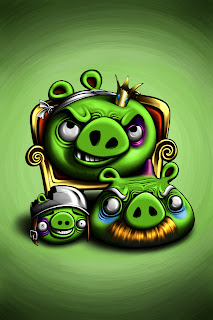 Pig king from angry bird - wallpaper for iphone