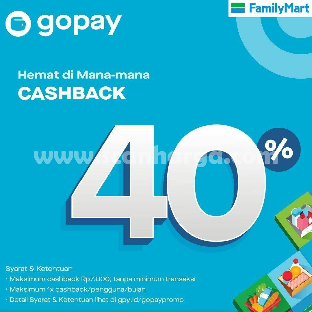 FAMILYMART Promo CASHBACK 40% bayar pakai GOPAY