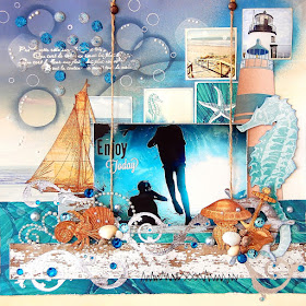 Enjoy Today Layout by Irene Tan using BoBunny Boardwalk Collection