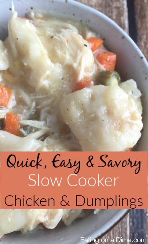 EASY CROCK POT CHICKEN AND DUMPLINGS RECIPE