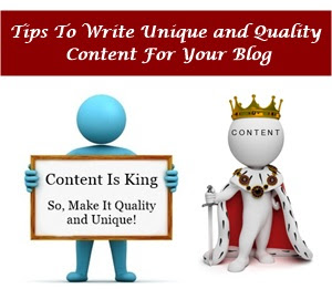 Tips To Write Unique & Quality Content For Your Blog Of 2016