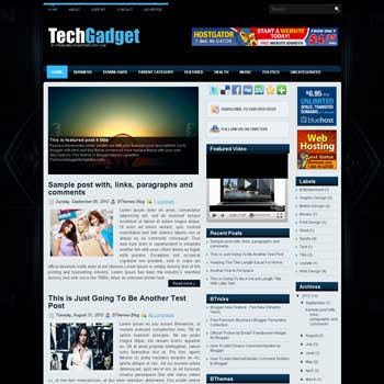 TechGadget blog template. template image slider blog. magazine blogger template style. wordpress theme to blogger. template video blog template. template gadget for blogger blog