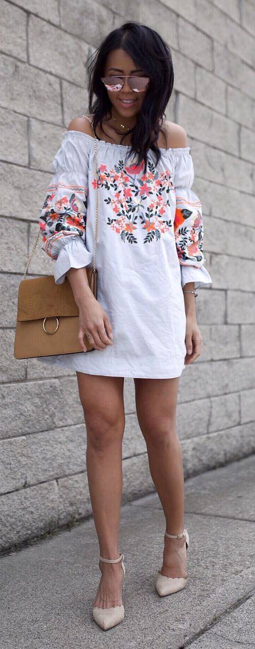 amazing summer outfit: dress + bag