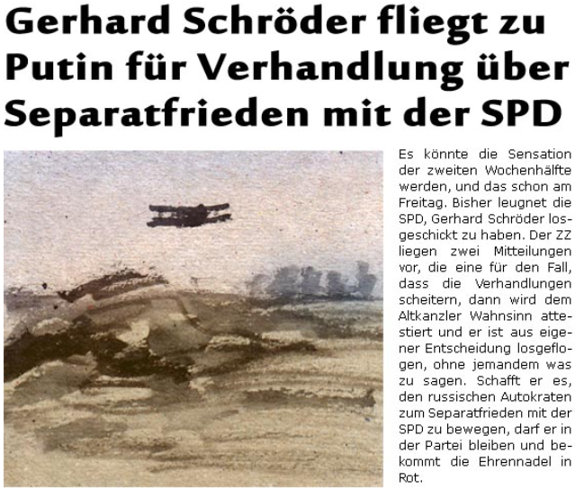 Flug von Rudolf Heß durch Schröder nachgestellt