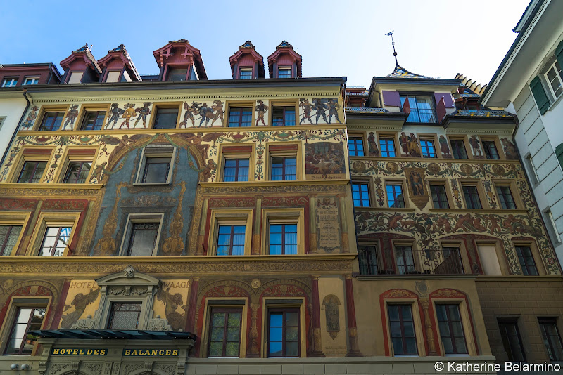 Hotel des Balances Fresco Two Days in Lucerne Luzern Switzerland