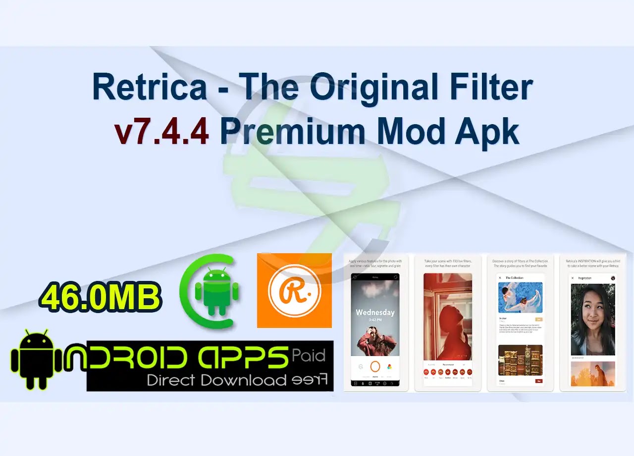 Retrica – The Original Filter v7.4.4 Premium Mod Apk