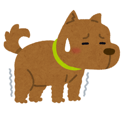 足の弱った犬のイラスト