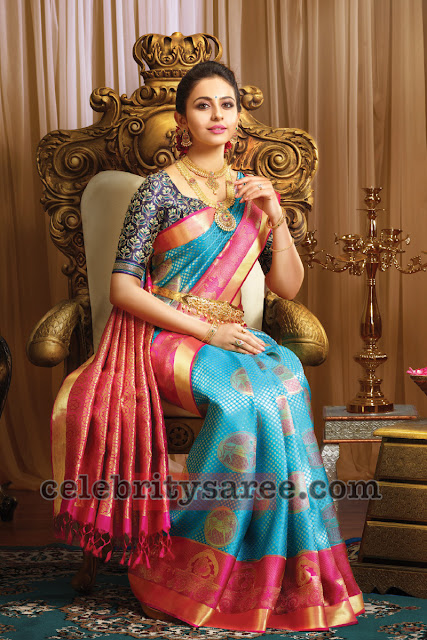 Rakul Preet Singh Rich Silk Saree