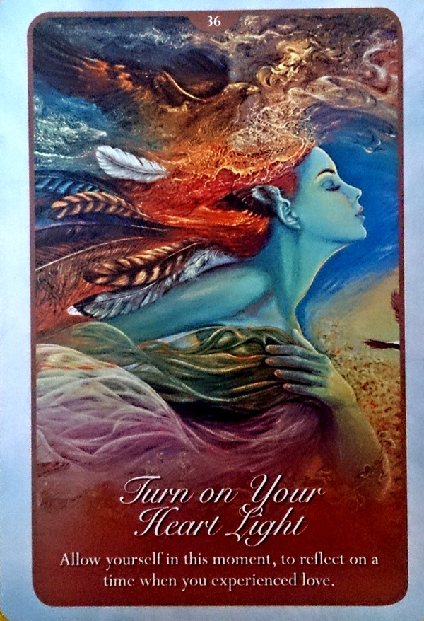 Daily Oracle Cards Readings Whispers of Love Oracle Card For Today: " Turn Your Heart Light"