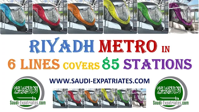 RIYADH METRO 6 LINES 85 STATIONS