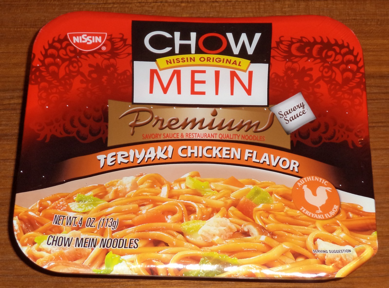 Ramen Butterfly: Nissin Chow Mein Premium Teriyaki Chicken Flavor