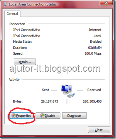 change-ip adress windows vista