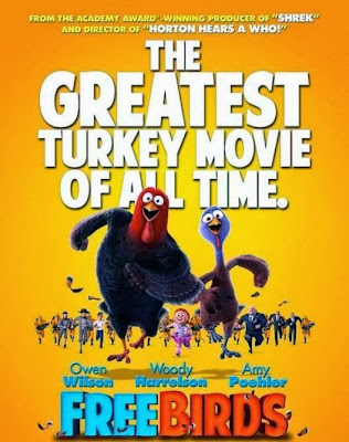 Poster Of Free Birds (2013) In Hindi English Dual Audio 300MB Compressed Small Size Pc Movie Free Download Only At worldfree4u.com