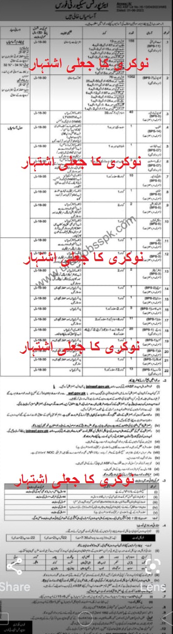 ASF Jobs 2023 Online Registration Form - ASF Jobs 2023 Update