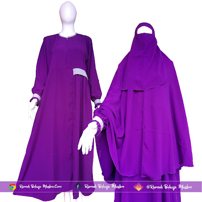 Jubah Akhwat Wolfis Terong