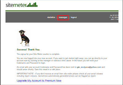 Cara Mendaftarkan Blog di Sitemeter dan pembuatan widget