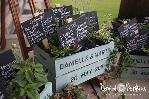 Here used with the potted herbs the tables are named after