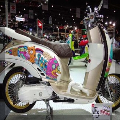 49 Gambar modifikasi scoopy airbrush thailook velg jari 