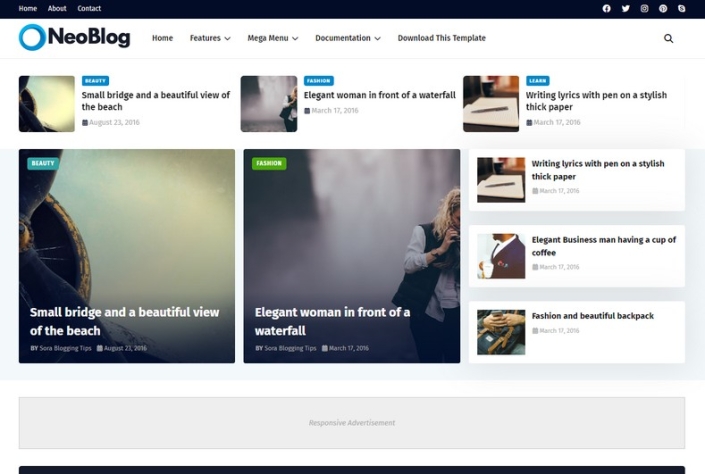 NeoBlog Blogger Template 2023 | High Quality Free Blogger Template for Modern Blogs
