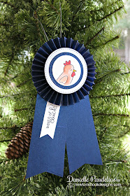 Blue Ribbon Chicken by Danielle Pandeline for Newton's Nook Designs | Chicken Scratches Stamp