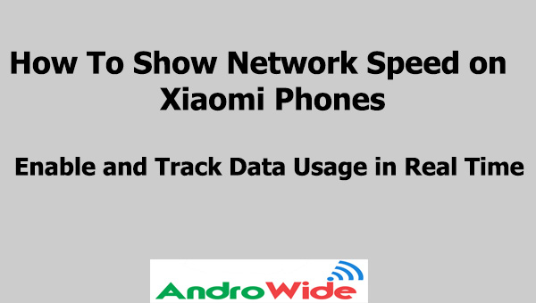 show information speed on redmi devices