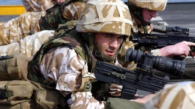 Royal Marine training at Commando Training Centre in the UK