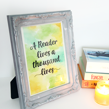 DIY Watercolor Bookish Calligraphy Quote