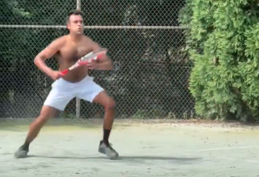 Vivek Ramaswamy Playing Tennis