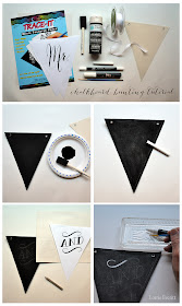 chalkboard bunting tutorial by Lorrie Everitt | lorrieeverittstudio.blogspot.ca