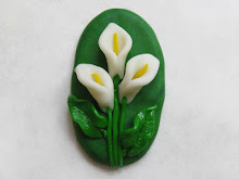 Cala Lily polymer clay figurine