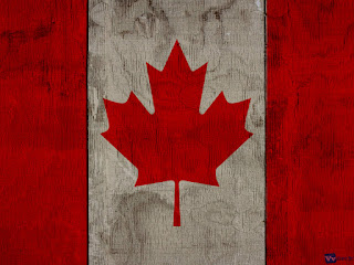 Canada Flag on Wooden Texture Design HD Wallpaper