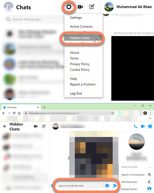 How to Unhide Hidden Messages (Chat) in Messenger Using PC