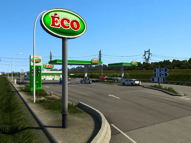 ETS2 位於法國的加油站ECO