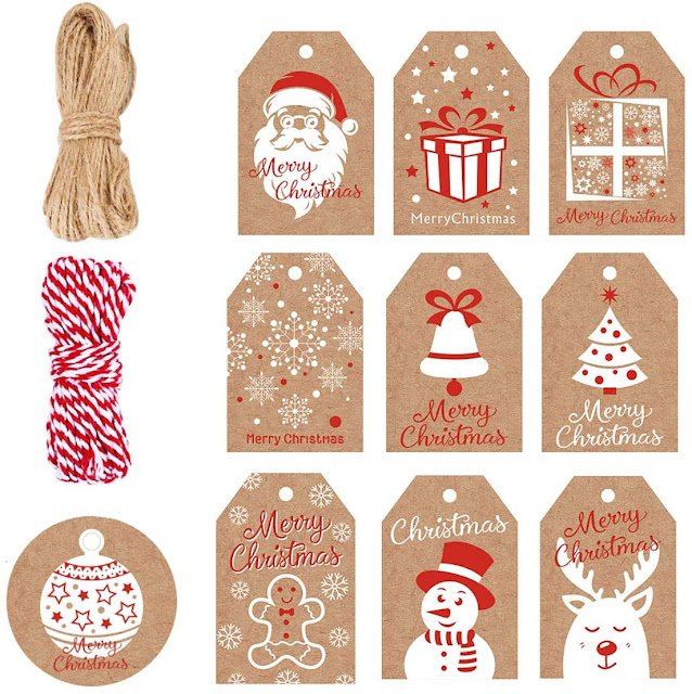 recyclable Christmas gift tags